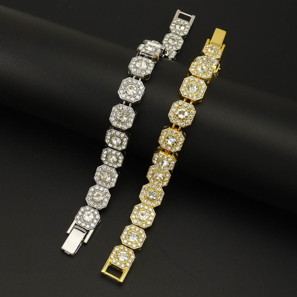 15MM Sparkling  Octagon Cluster Tennis Bracelet【A17】HJA