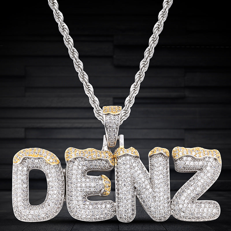 SNOW TOP 26 English letters customized pendant