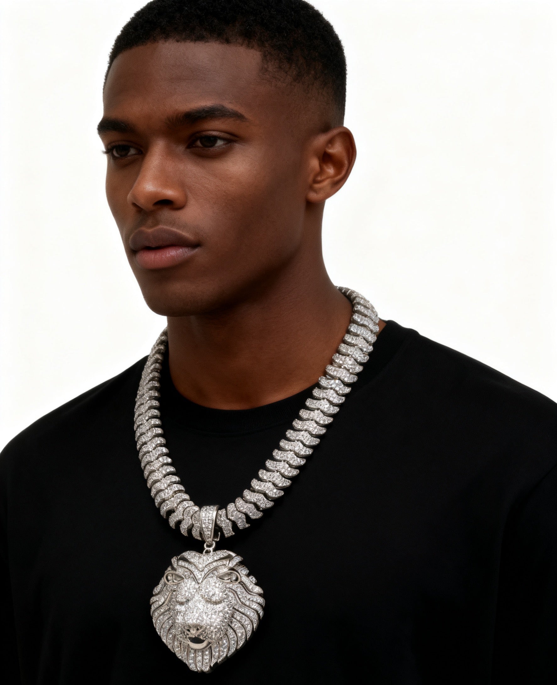 Ice Out Lion with Cuban Chain for Hiphop A Set,A83