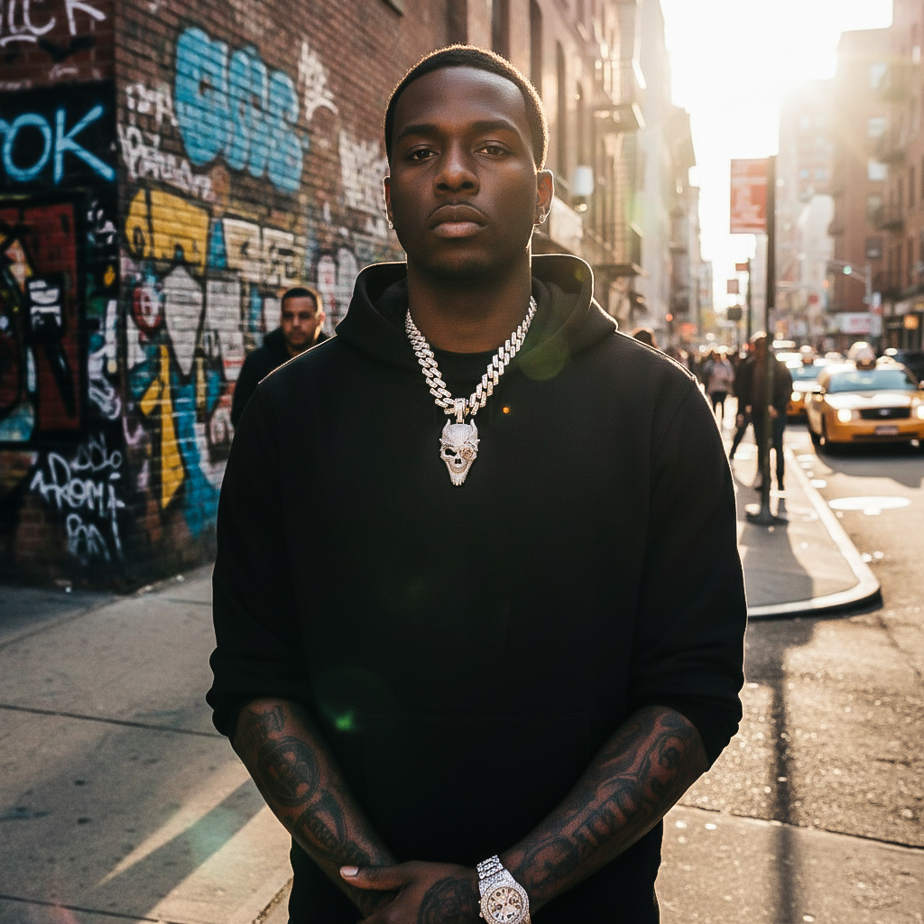 Devil's Drip Iced-Out Skull Pendant【A08】