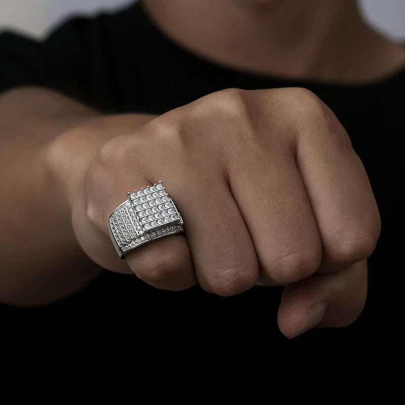 The CEO Crown Iced-Out hip-hop Ring【A68】