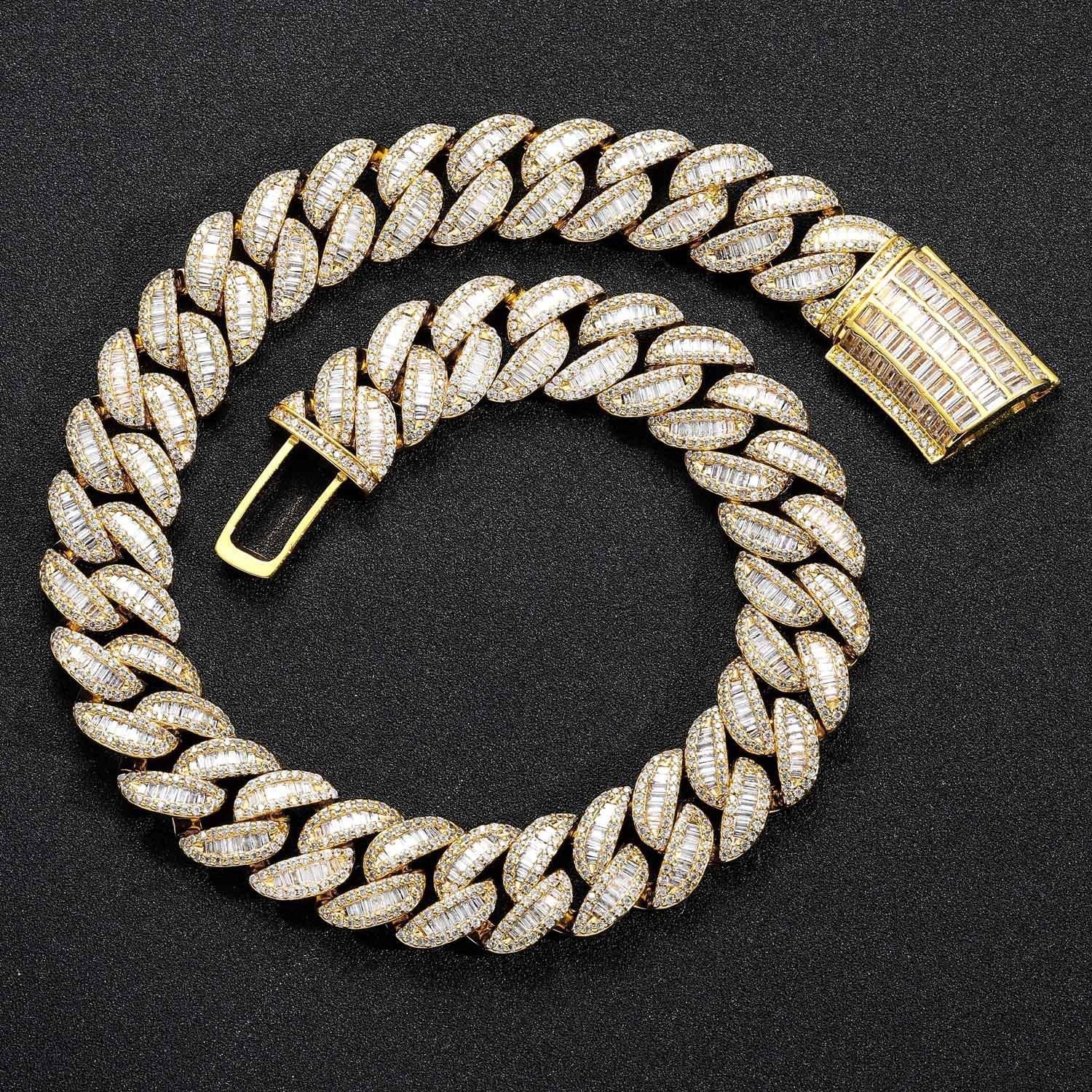 20mm Baguette Drip Hip-hop Cuban Chain【A25】