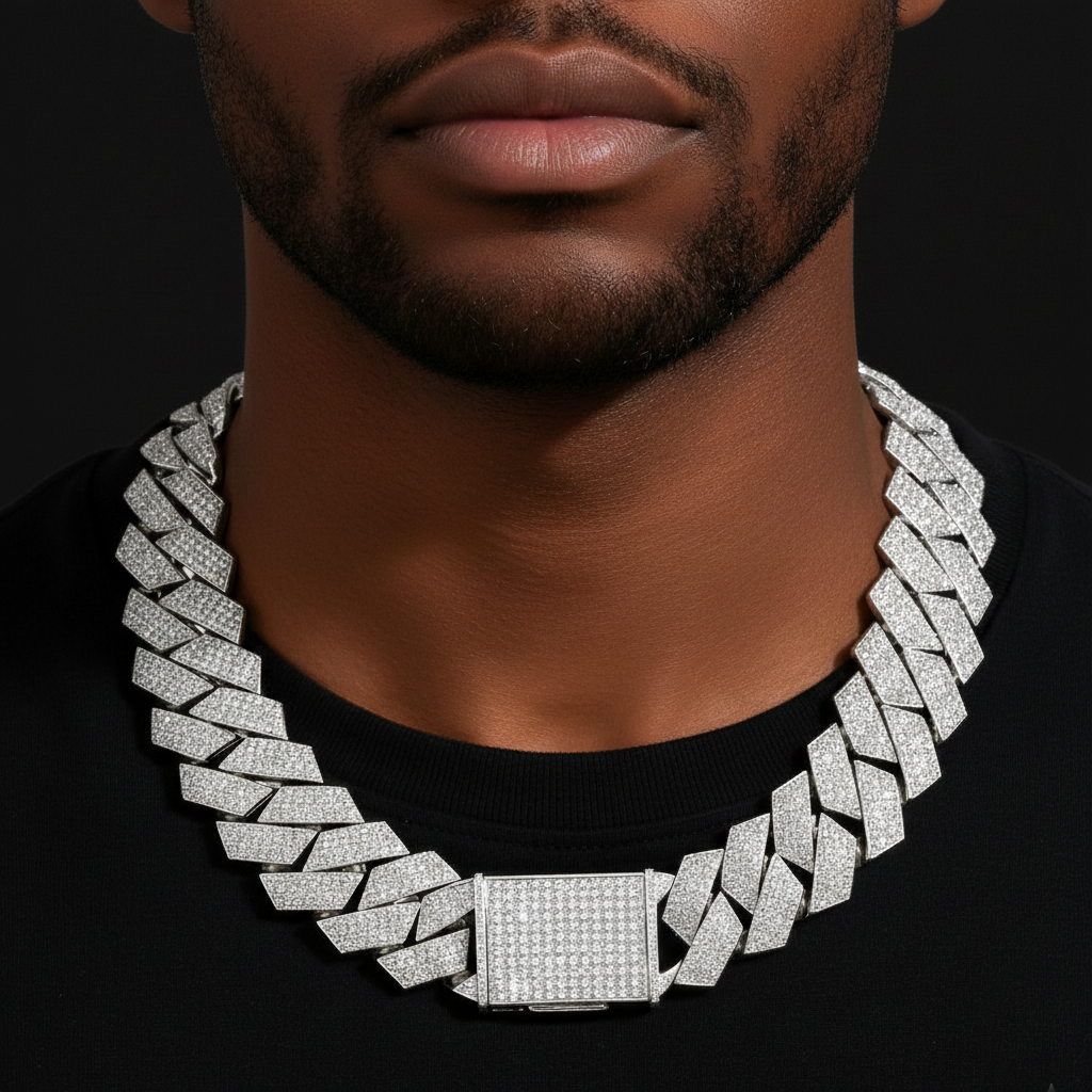 20MM Mega Iced-Out Prong Cuban Chain【A28】