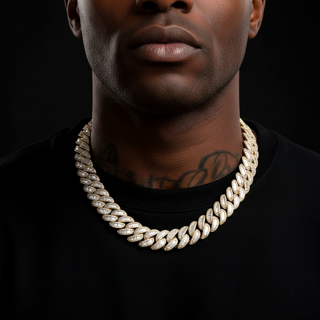 20mm Baguette Drip Hip-hop Cuban Chain【A25】