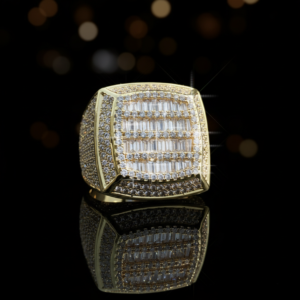 The Championship Drip Iced-Out Ring【A15】