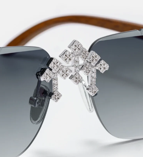 Fleuree Moissanite Sunglasses In White Gold