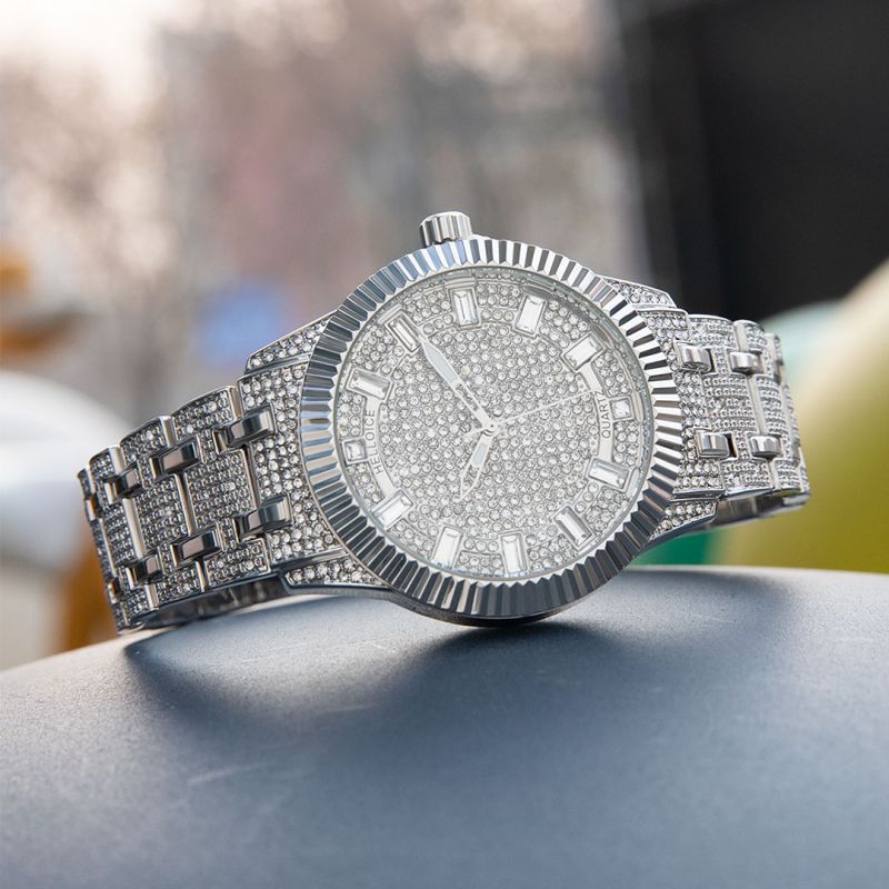 Iced Baguette Cut Luxury Watch - 43mm White Gold