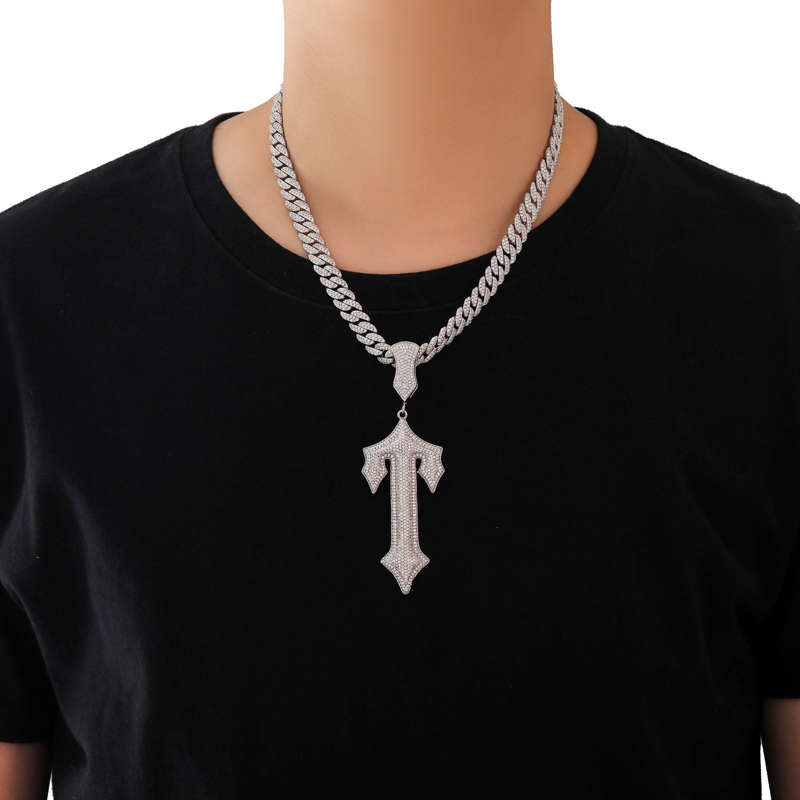 ced Great Sword Cross Pendant Set - 37mm