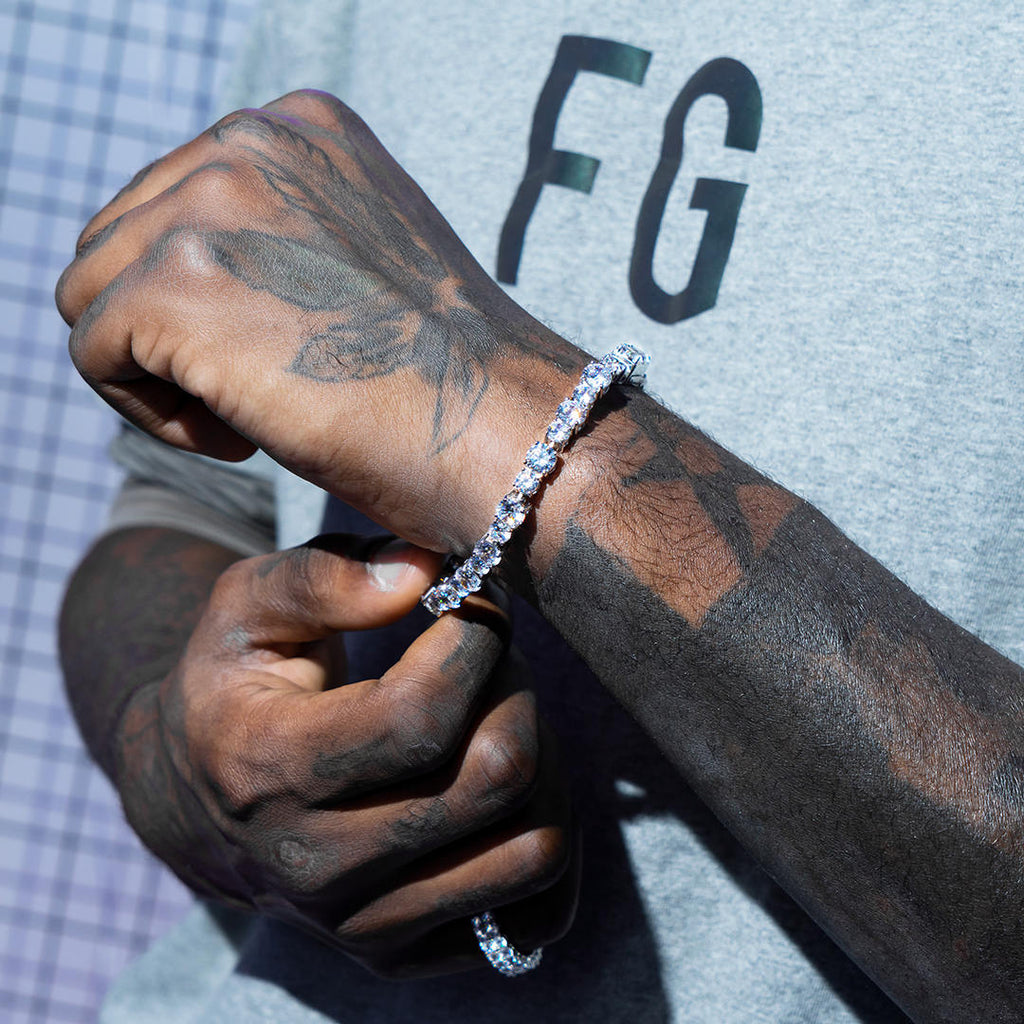 S925 Moissanite Tennis Bracelet For Men