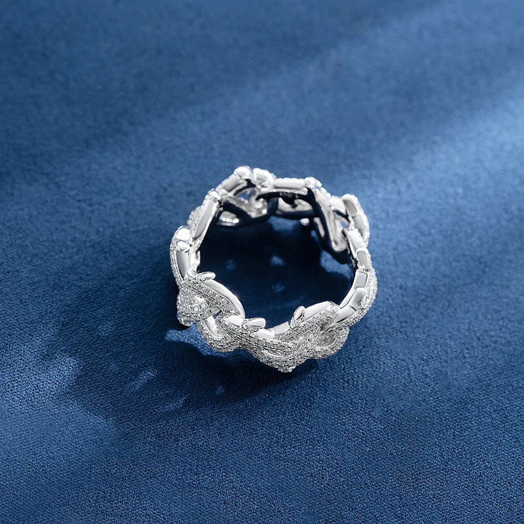 10mm S925 Moissanite Crown of Thorns Ring