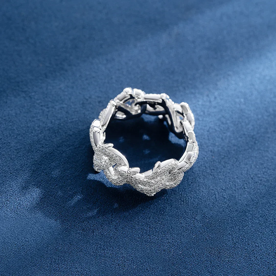 10mm S925 Moissanite Crown of Thorns Ring