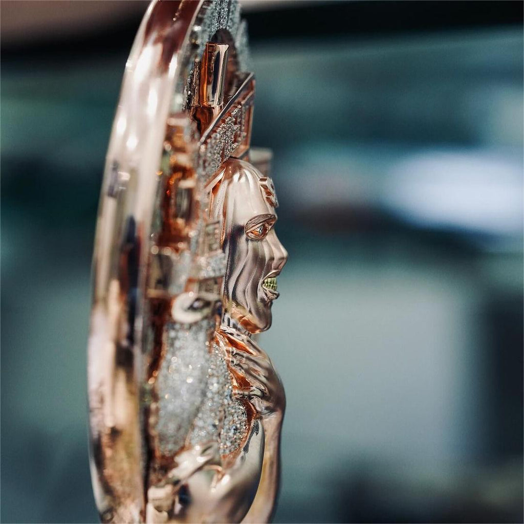 Loket Hip-hop DIY Terlaris, Bertatah Perak Sterling dengan Berlian Moissanite, Kalung Sosok Manusia Bersaiz Besar dalam Gaya Eropah dan Amerika