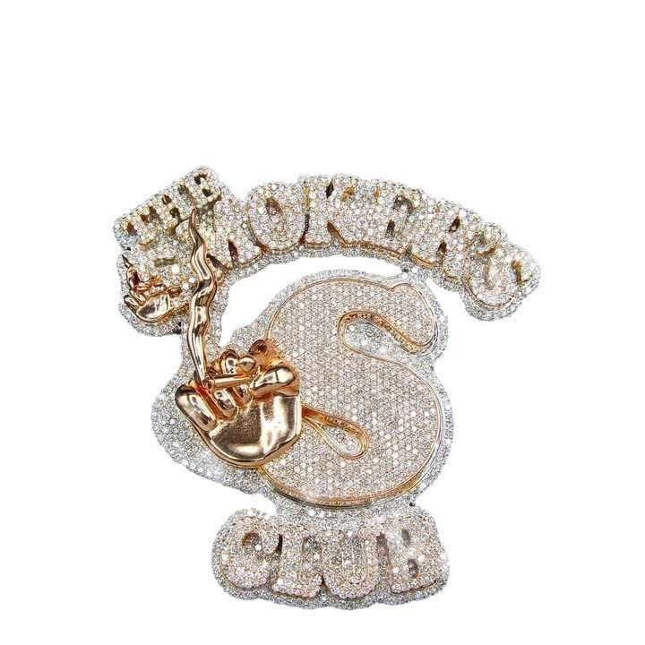 Liontin Besar Hip-hop, Perak Sterling Bertahtakan Berlian Moissanite, Kalung Perhiasan Modis untuk Pria Trendi