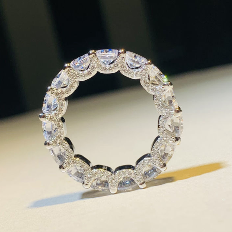 5mm Bling Frost Ice Out Diamond Ring