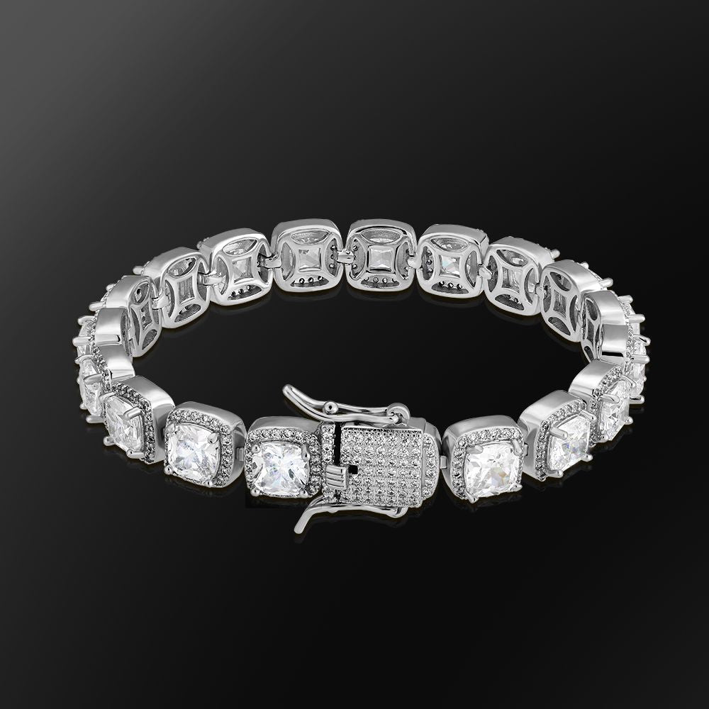 10mm Diamond Mens Tennis Bracelet