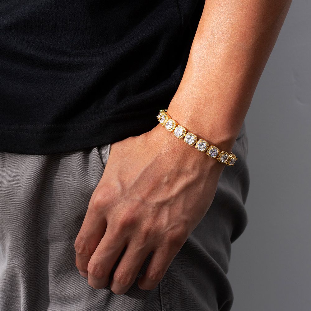 10mm Diamond Mens Tennis Bracelet