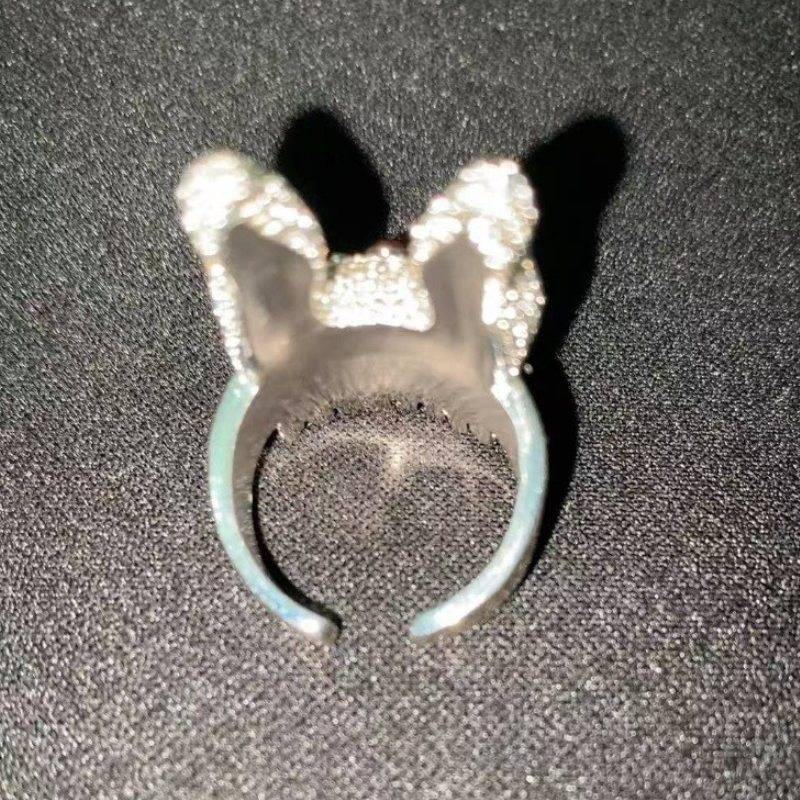Moissanite Hip Hop Bunny Open Ring