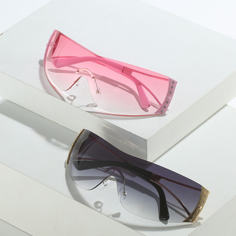 Stylish Frameless Shield Shades Sunglasses