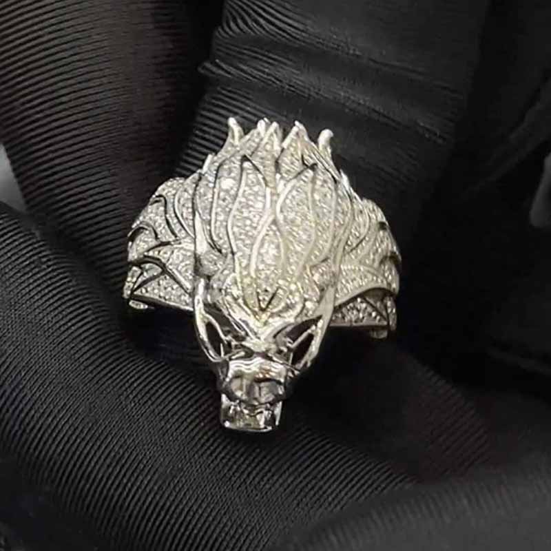 Moissanite Fantasy Monster Ring