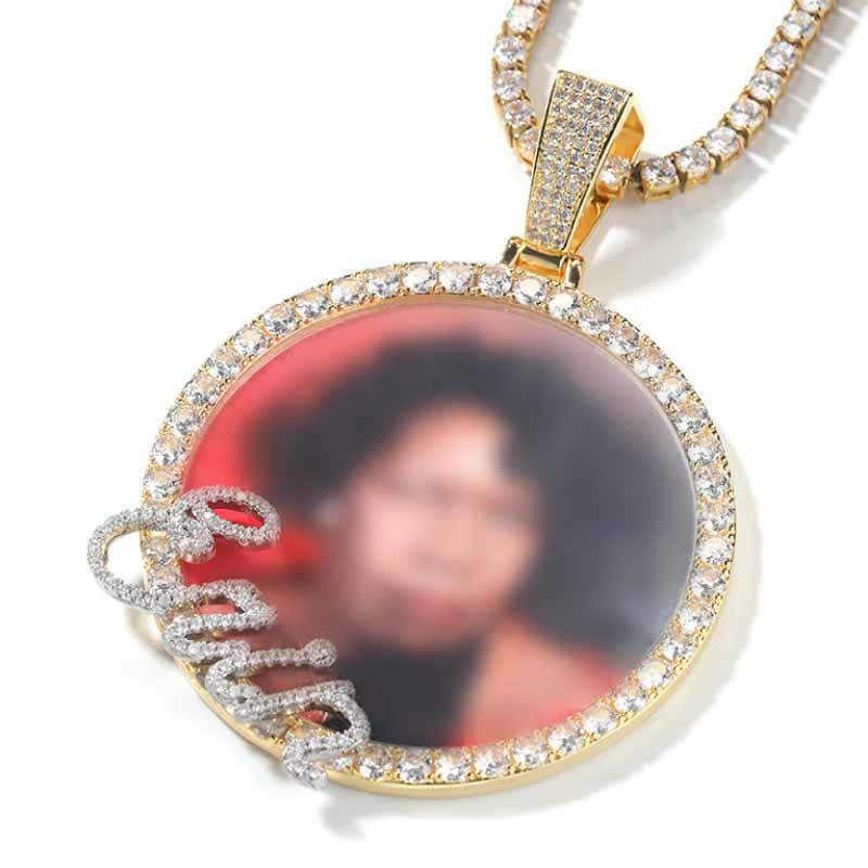 Moissanite Creative Customizable Letter Photo Pendant