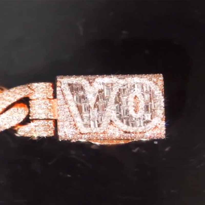 16mm Moissanite Custom Cuban Link Bracelet