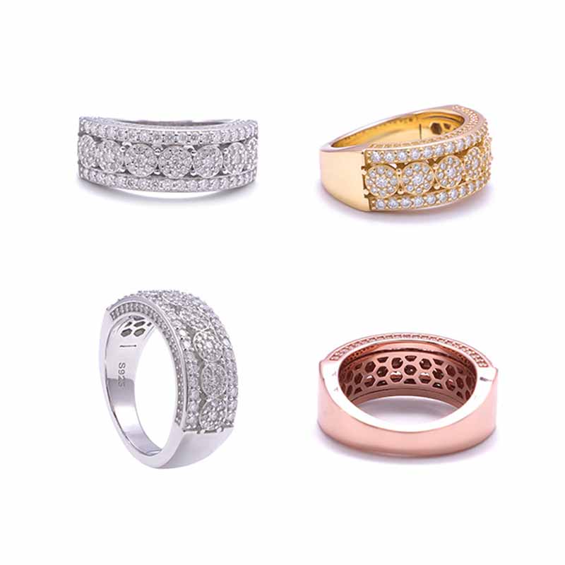 Moissanite Design Half-Row Ring