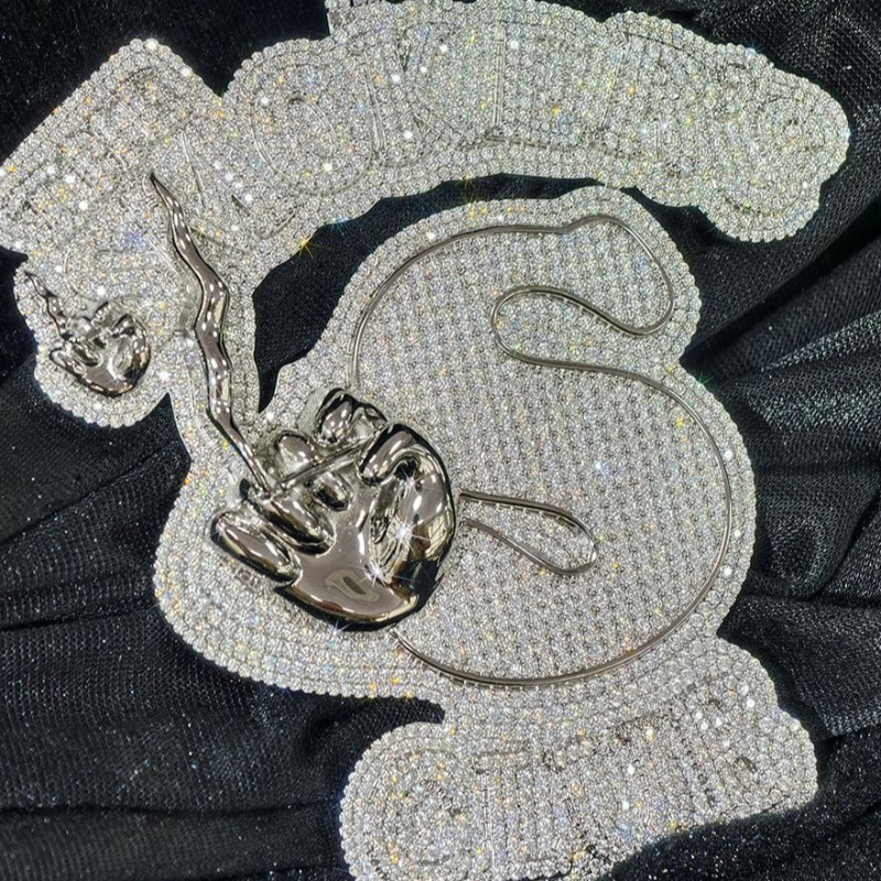 Moissanite Smokers Club Hip-Hop Big Pendant