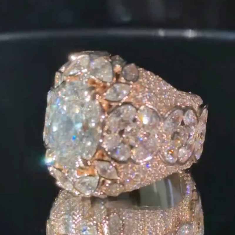 Moissanite Flower Full Diamond Rings[jewelry]