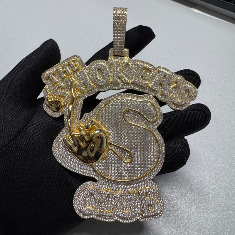 Moissanite Smokers Club Hip-Hop Big Pendant