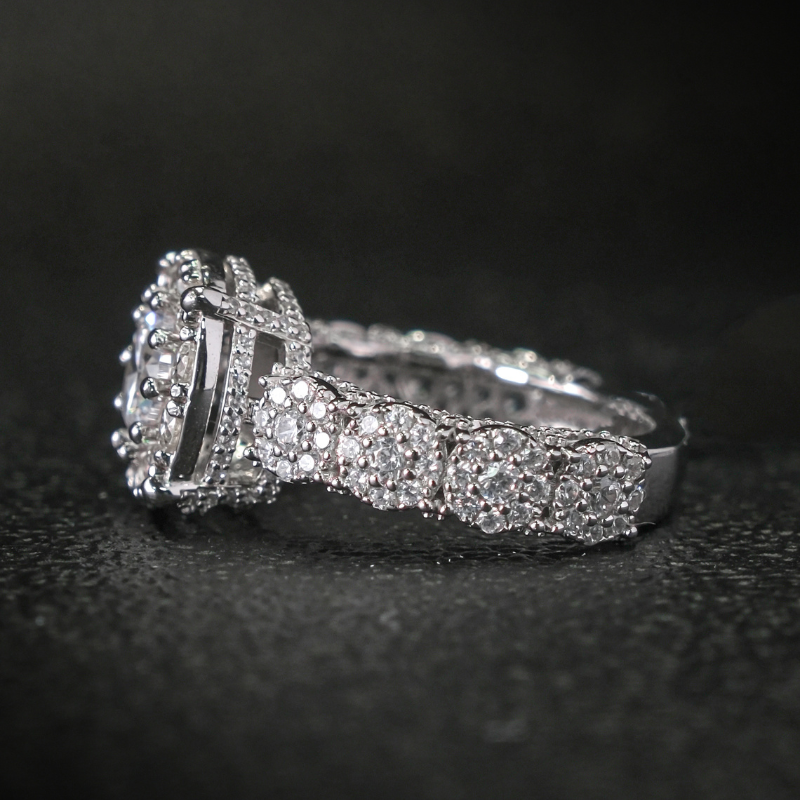 Moissanite Brilliant and Elegant Princess Ring