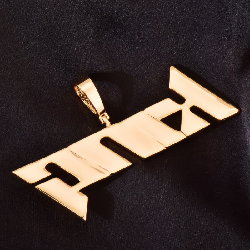 Moissanite Hip Hop Blade Design Custom Letter Pendant