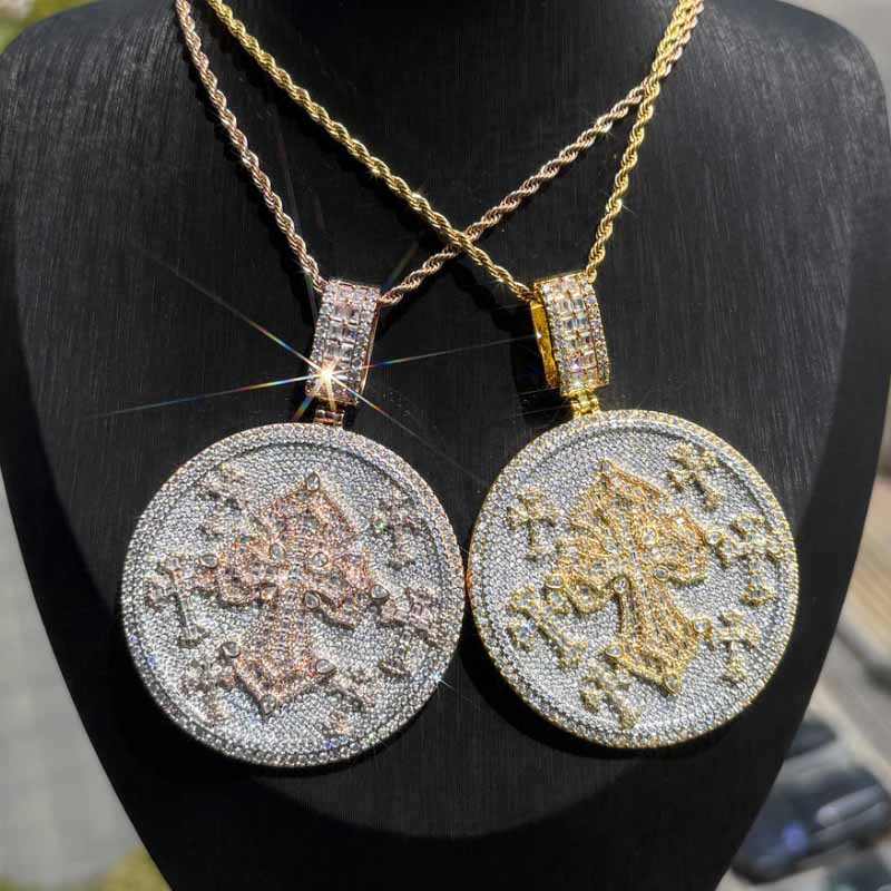 Hip Hop | Cross Medal Pendant Chain Set