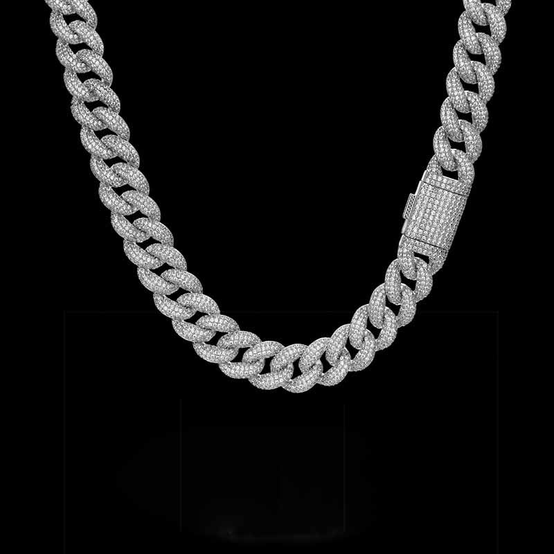 20mm Moissanite Fully Iced Miami Cuban Chain