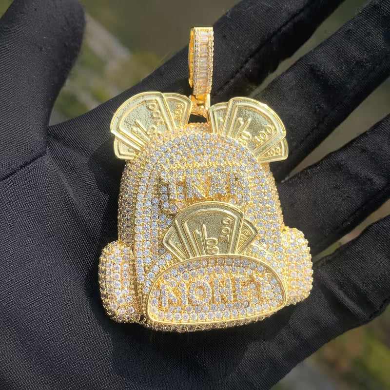 Street Style |  Iced Out Backpack Pendant