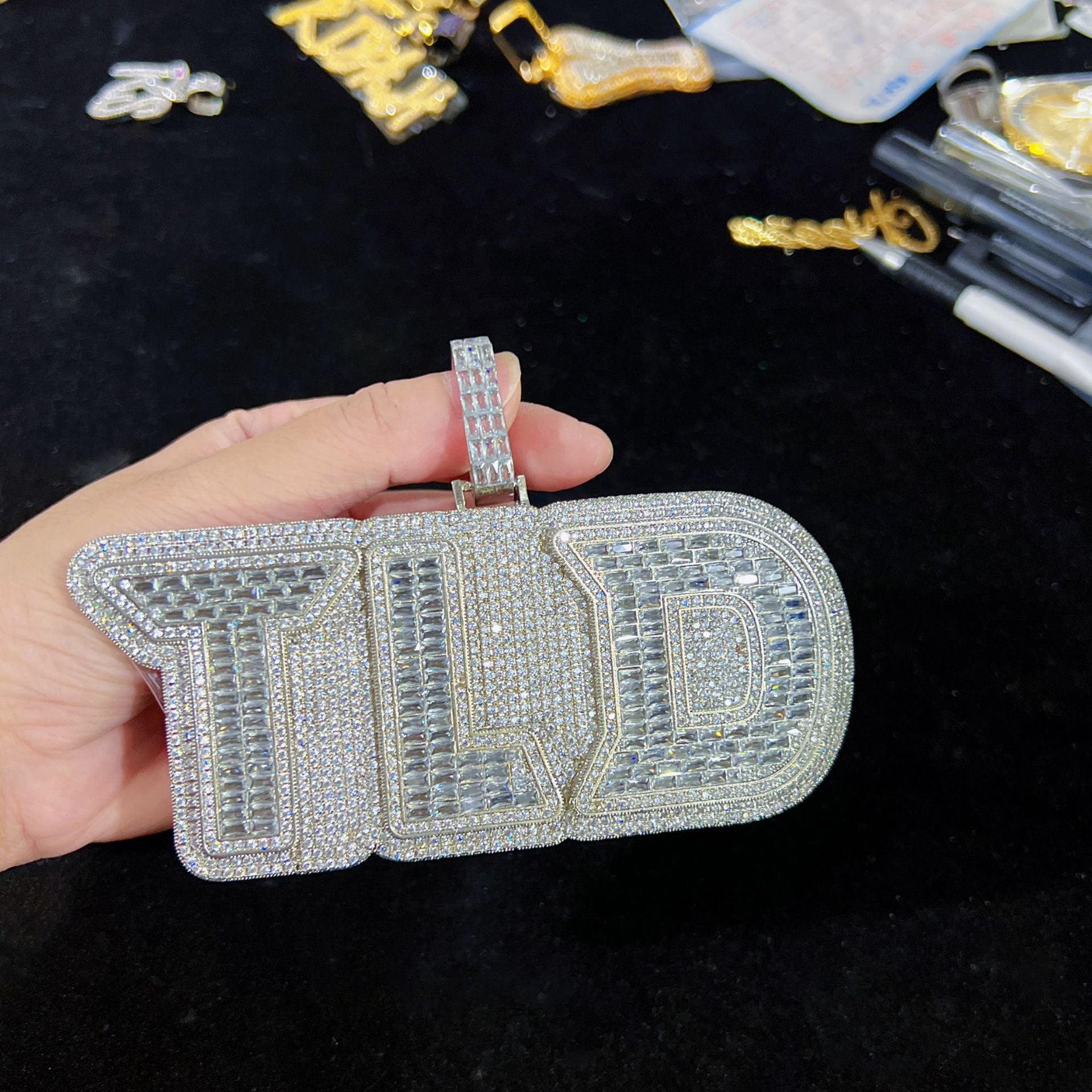 S925 Moissanite Custom Number 2 Set（customizable）