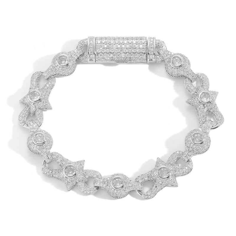 10mm Moissanite Creative Star Eye Cuban Chain