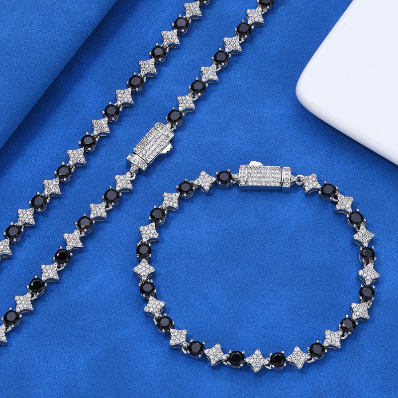 6mm Moissanite Hip Hop Star Chain