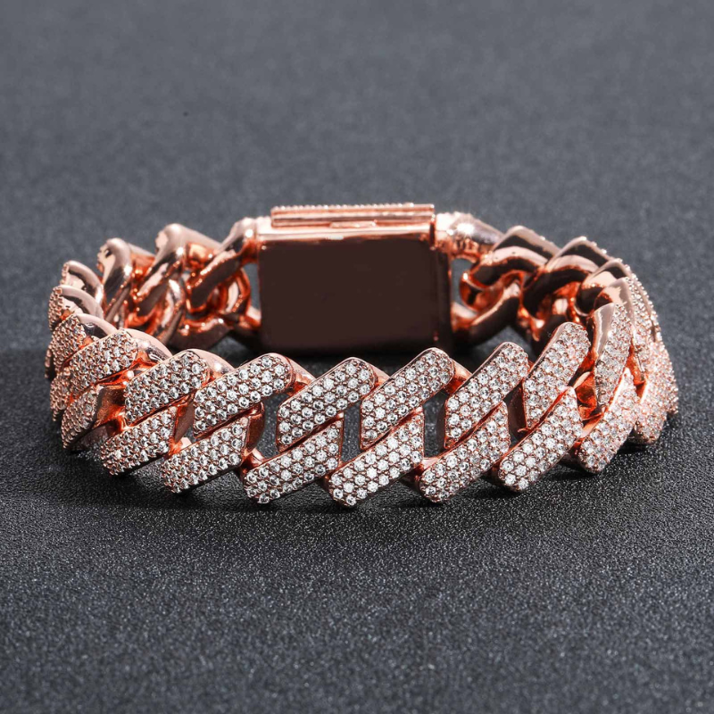 20mm Moissanite Hip Hop Tricolor Miami Diamond Cuban Chain