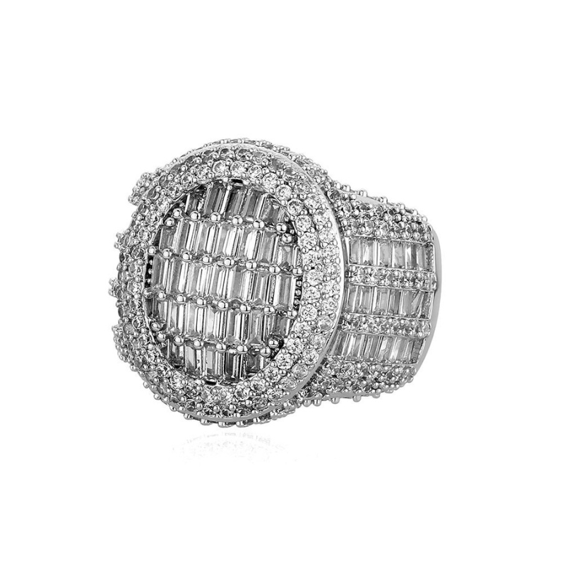 Moissanite Trendtide Trapezoid Square Diamond Close Disc Ring