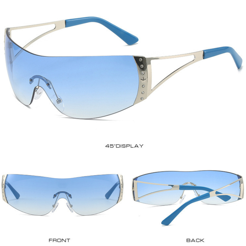 Stylish Frameless Shield Shades Sunglasses