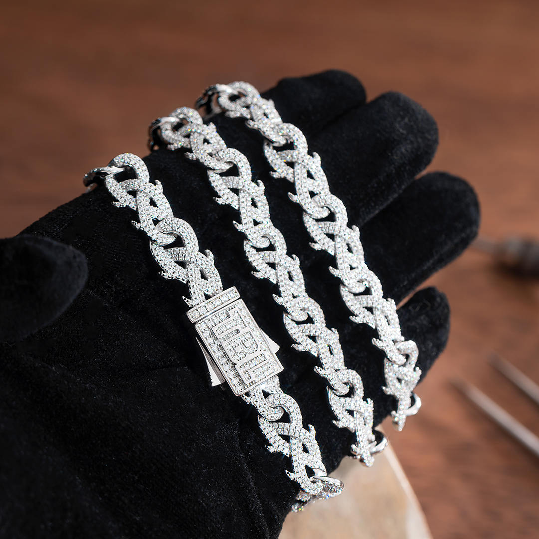 10mm Moissanite Crown Of Thorns  Bracelet