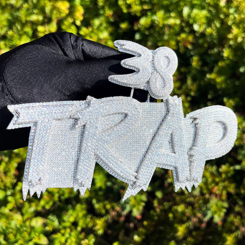 Moissanite Cursive Upper and Lower Two-layer Letter Custom Pendant