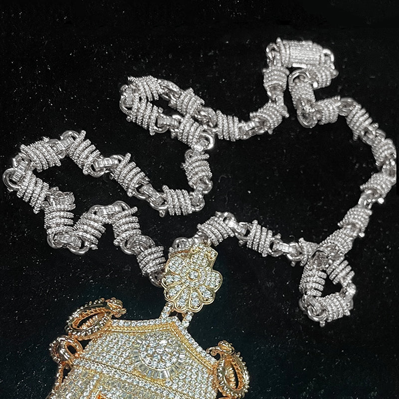 Designer Magical Sword Moissanite Pendant Smaller Version