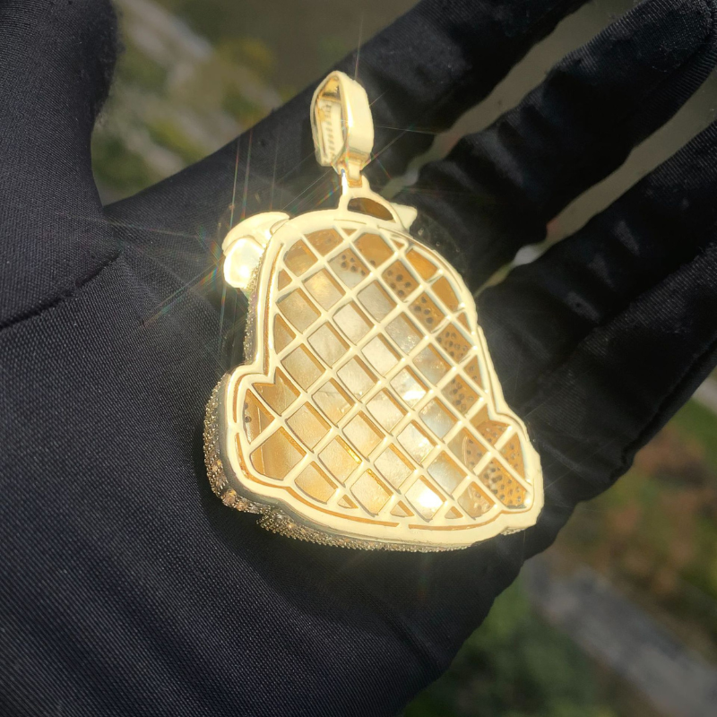 Moissanite Hip Hop Letter Backpack Pendant