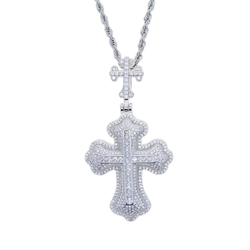 Street Style | "Princess Cut Double Cross" Pendant