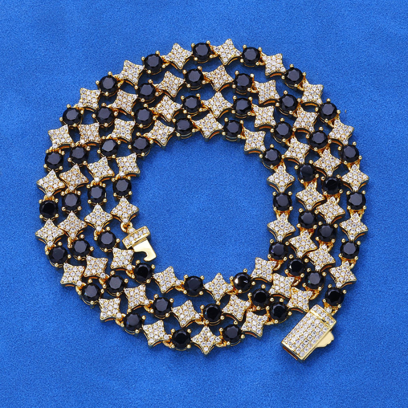 6mm Moissanite Hip Hop Star Chain