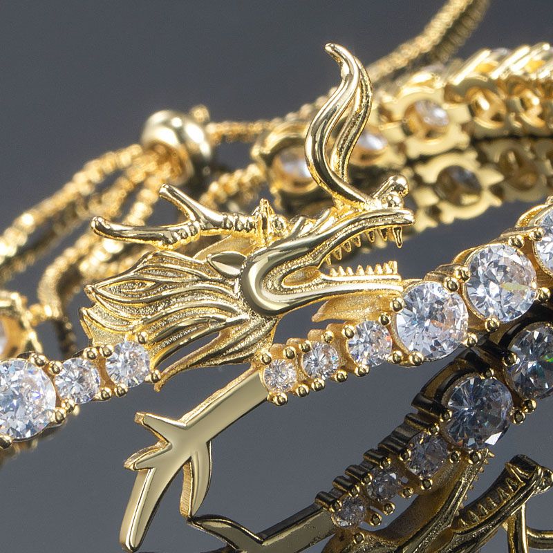 5mm Dragon Moissanite Tennis Bracelet