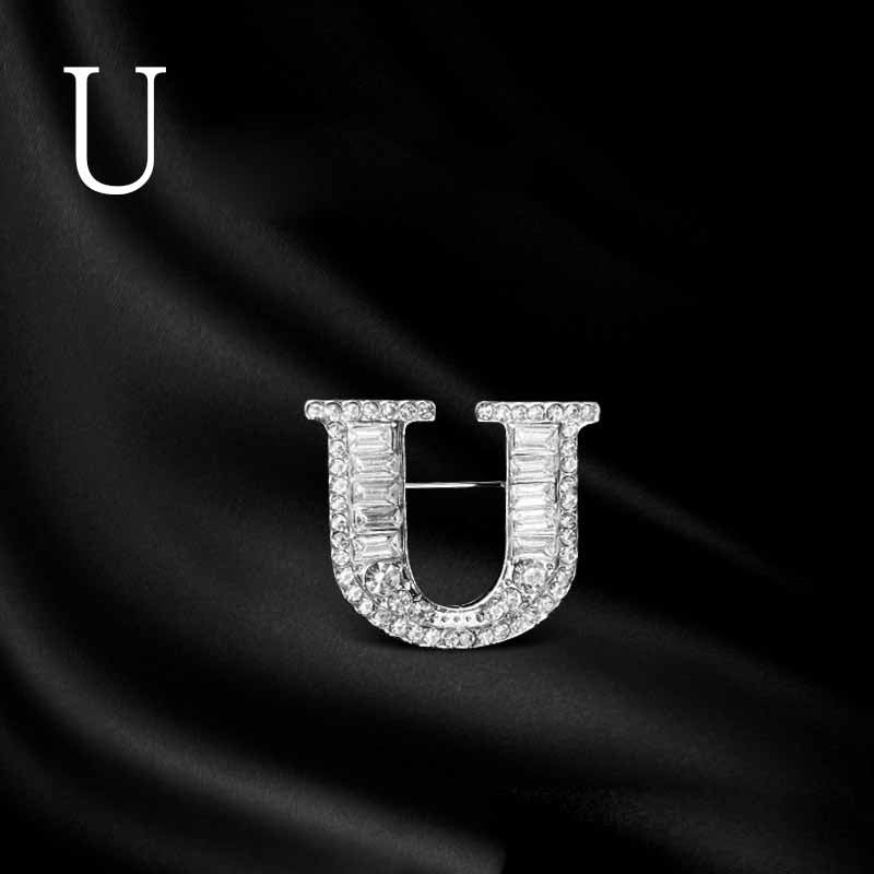 Moissanite Hip Hop Letter Brooch