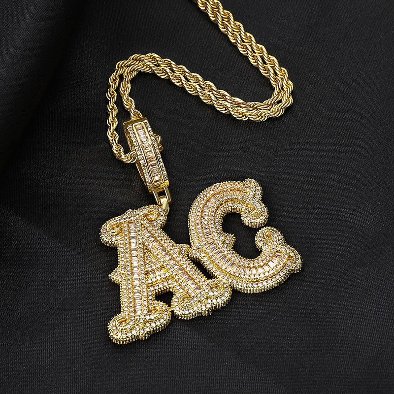 Customized Spiked Rock Candy Letters DIY Splicing Pendant