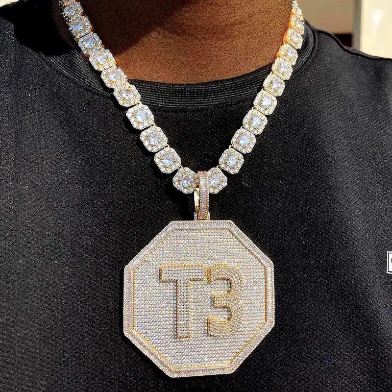 Custom Octagon Name Pendant